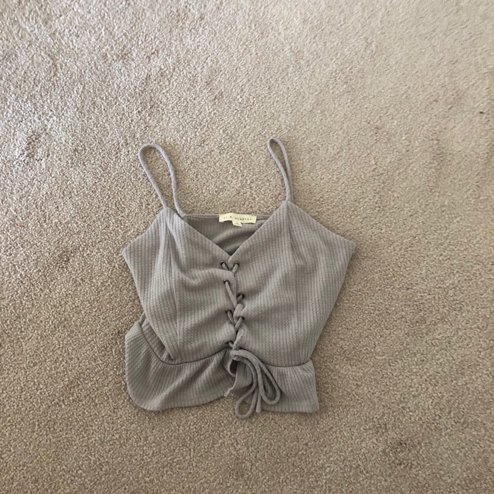 Pacsun purple gray crop top